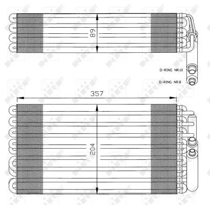 Handler.Part Evaporator, air conditioning NRF 36032 5