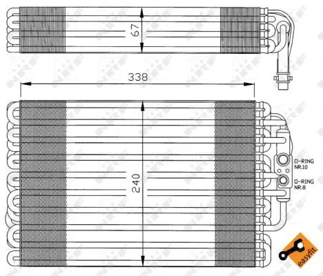 Handler.Part Evaporator, air conditioning NRF 36034 5