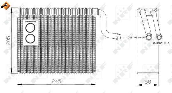 Handler.Part Evaporator, air conditioning NRF 36050 5