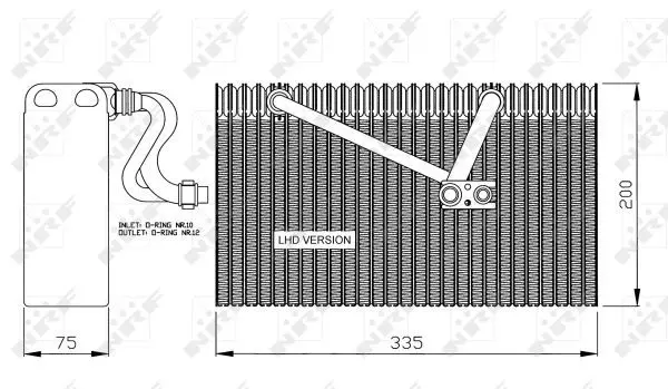 Handler.Part Evaporator, air conditioning NRF 36058 5