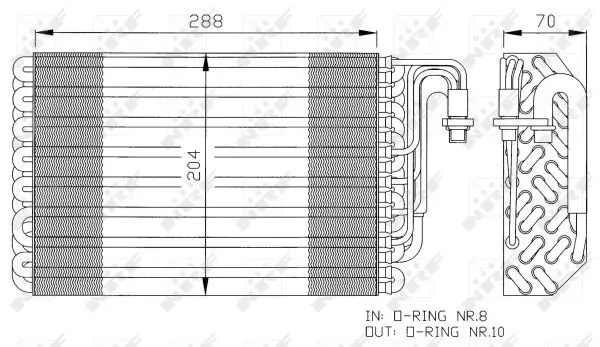 Handler.Part Evaporator, air conditioning NRF 36075 5