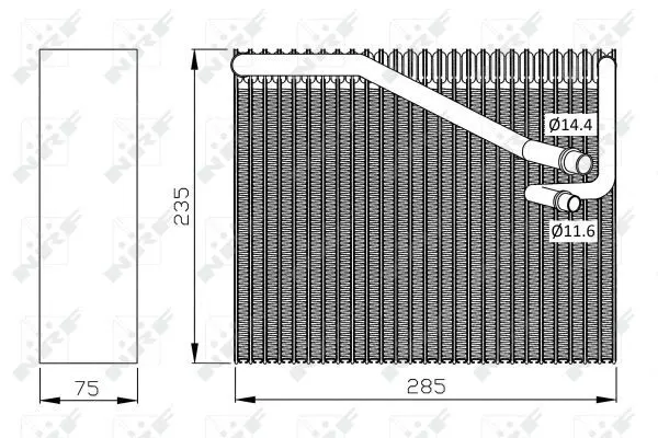 Handler.Part Evaporator, air conditioning NRF 36081 5