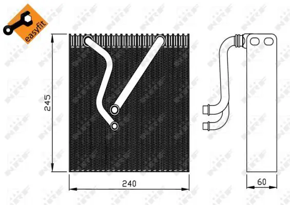 Handler.Part Evaporator, air conditioning NRF 36109 5