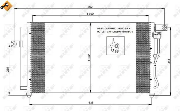 Handler.Part Condenser, air conditioning NRF 35798 1