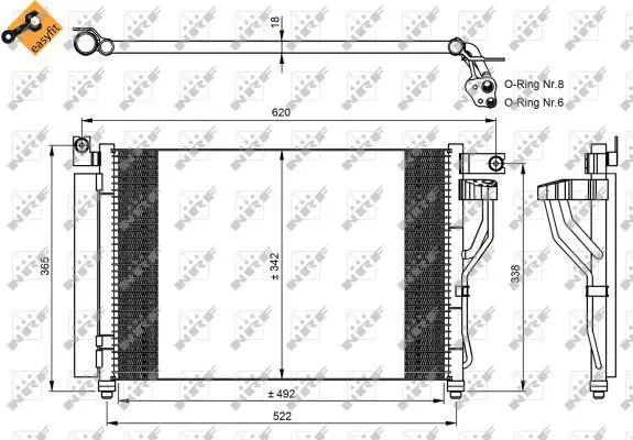 Handler.Part Condenser, air conditioning NRF 35964 5