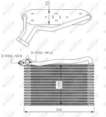 Handler.Part Evaporator, air conditioning NRF 36037 5