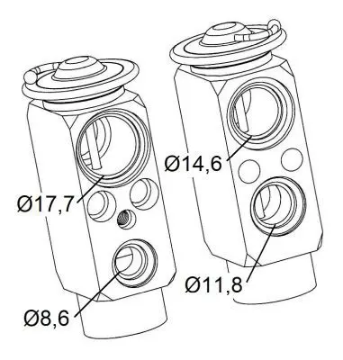 Handler.Part Expansion valve, air conditioning NRF 38399 5