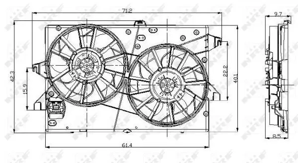 Handler.Part Fan, radiator NRF 47003 2