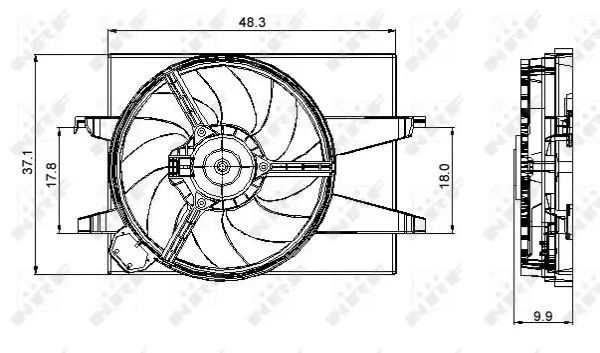 Handler.Part Fan, radiator NRF 47006 3