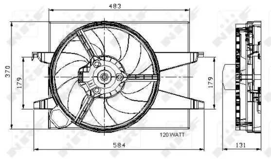 Handler.Part Fan, radiator NRF 47007 2