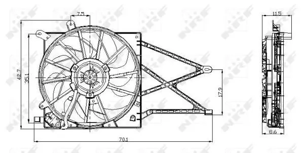 Handler.Part Fan, radiator NRF 47015 2