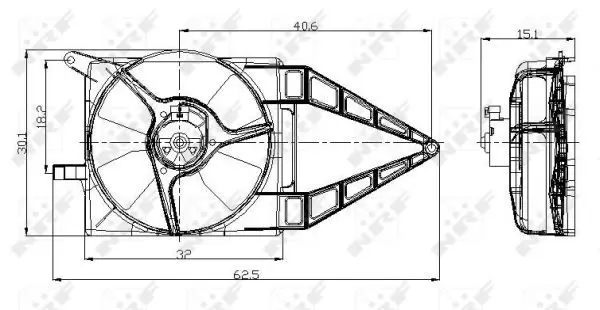 Handler.Part Fan, radiator NRF 47020 2