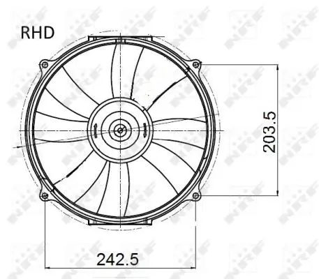 Handler.Part Fan, radiator NRF 47045 4