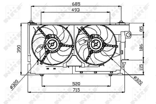 Handler.Part Fan, radiator NRF 47050 2