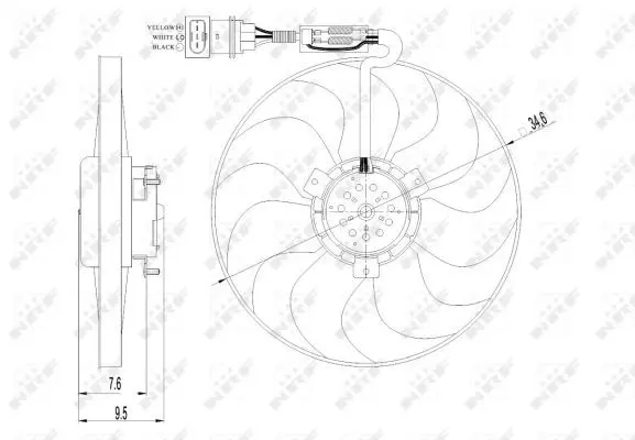 Handler.Part Fan, radiator NRF 47064 4