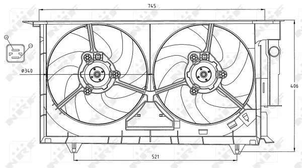 Handler.Part Fan, radiator NRF 47075 2