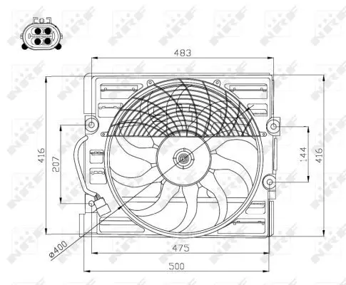 Handler.Part Fan, radiator NRF 47214 2