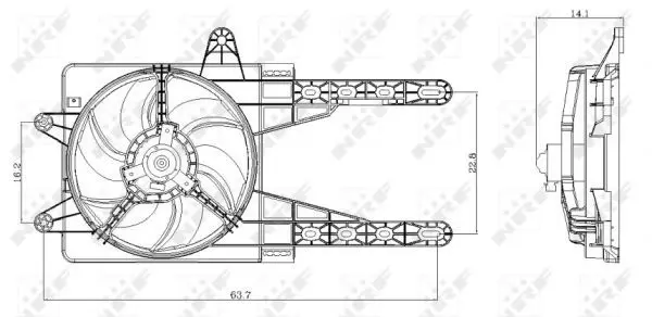 Handler.Part Fan, radiator NRF 47247 2