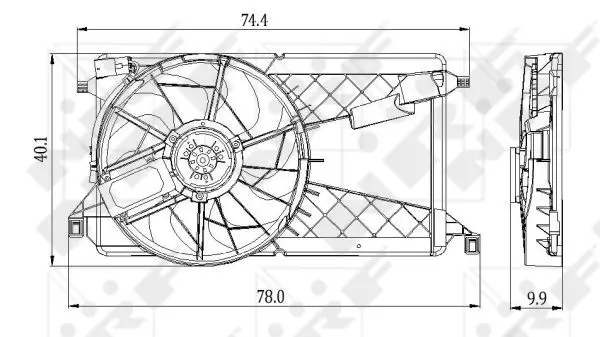 Handler.Part Fan, radiator NRF 47291 2