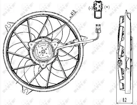 Handler.Part Fan, radiator NRF 47323 2