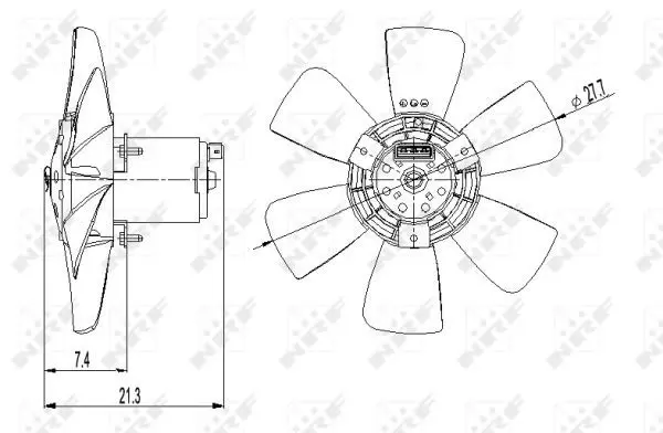 Handler.Part Fan, radiator NRF 47391 2