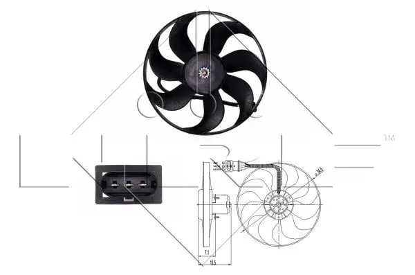 Handler.Part Fan, radiator NRF 47397 1