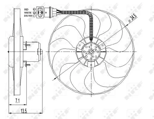 Handler.Part Fan, radiator NRF 47397 2