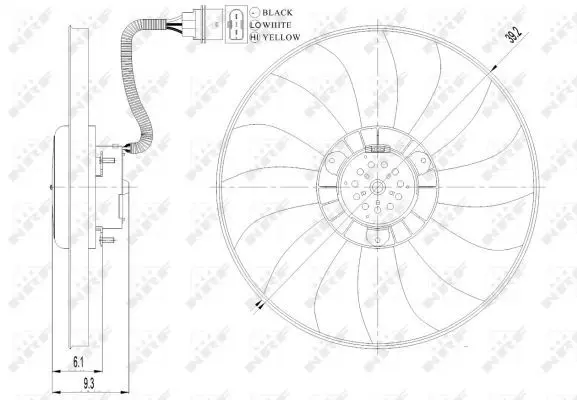 Handler.Part Fan, radiator NRF 47410 2