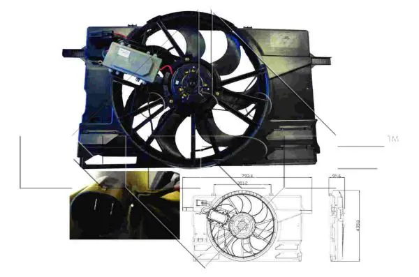 Handler.Part Fan, radiator NRF 47412 1