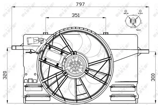 Handler.Part Fan, radiator NRF 47412 2