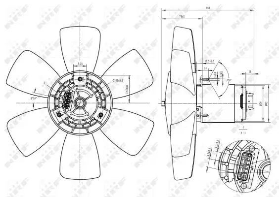 Handler.Part Fan, radiator NRF 47429 2