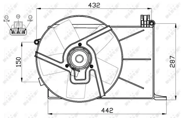 Handler.Part Fan, radiator NRF 47459 3