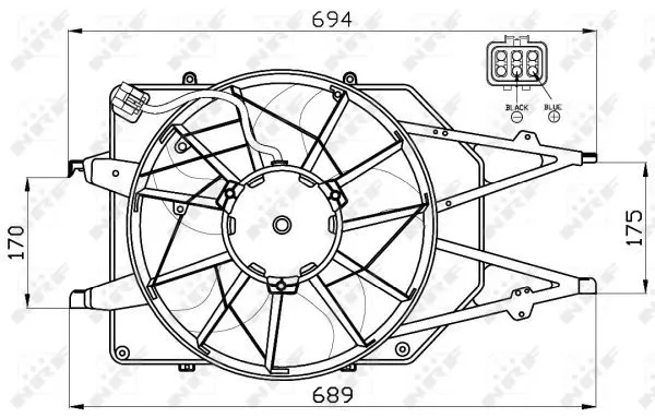 Handler.Part Fan, radiator NRF 47465 3