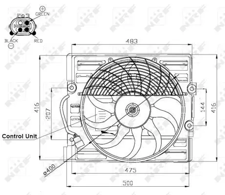 Handler.Part Fan, radiator NRF 47481 2