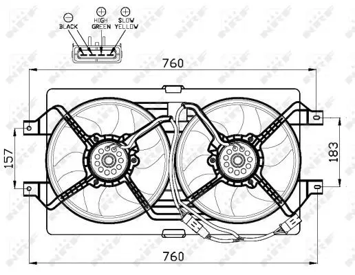 Handler.Part Fan, radiator NRF 47502 3