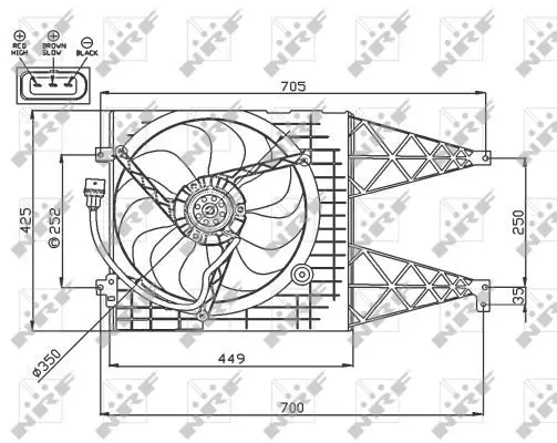 Handler.Part Fan, radiator NRF 47744 1