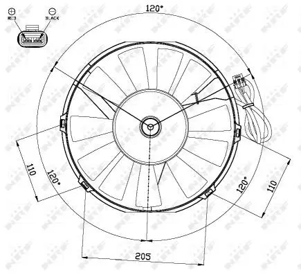 Handler.Part Fan, radiator NRF 47467 2