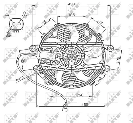 Handler.Part Fan, radiator NRF 47747 1