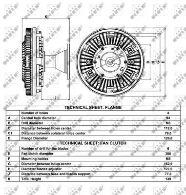 Handler.Part Clutch, radiator fan NRF 49014 5