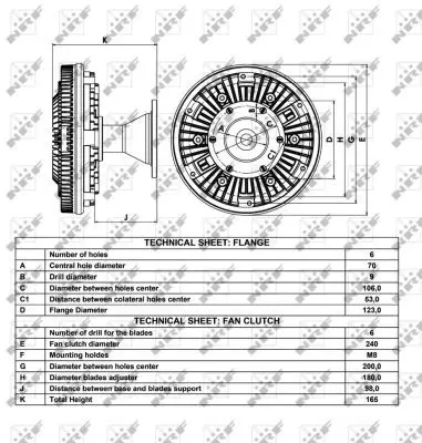 Handler.Part Clutch, radiator fan NRF 49031 5