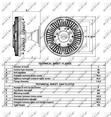 Handler.Part Clutch, radiator fan NRF 49036 5