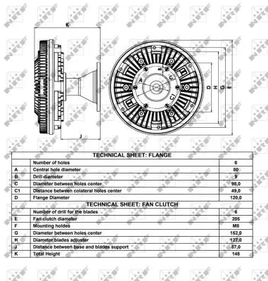 Handler.Part Clutch, radiator fan NRF 49049 4