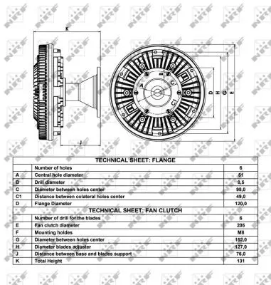 Handler.Part Clutch, radiator fan NRF 49052 5