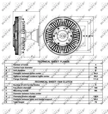 Handler.Part Clutch, radiator fan NRF 49063 5