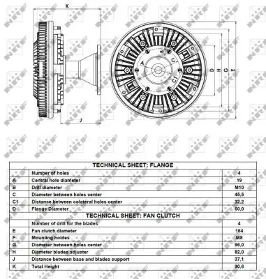 Handler.Part Clutch, radiator fan NRF 49091 4