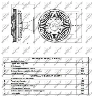 Handler.Part Clutch, radiator fan NRF 49105 5