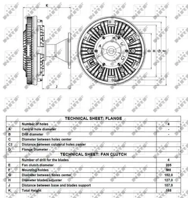 Handler.Part Clutch, radiator fan NRF 49122 5