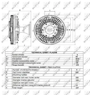 Handler.Part Clutch, radiator fan NRF 49161 4