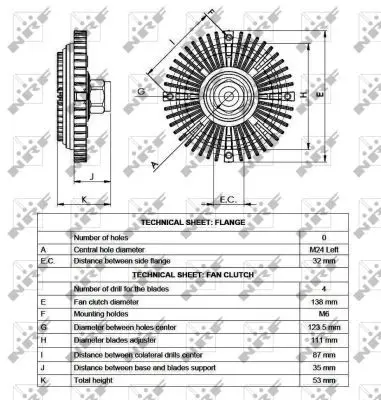 Handler.Part Clutch, radiator fan NRF 49516 5