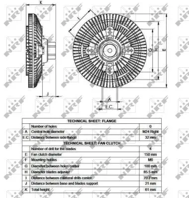 Handler.Part Clutch, radiator fan NRF 49551 4